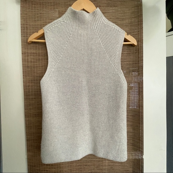 Wilfred Sleeveless Mock Neck Knit Wool Sweater - Picture 2 of 7